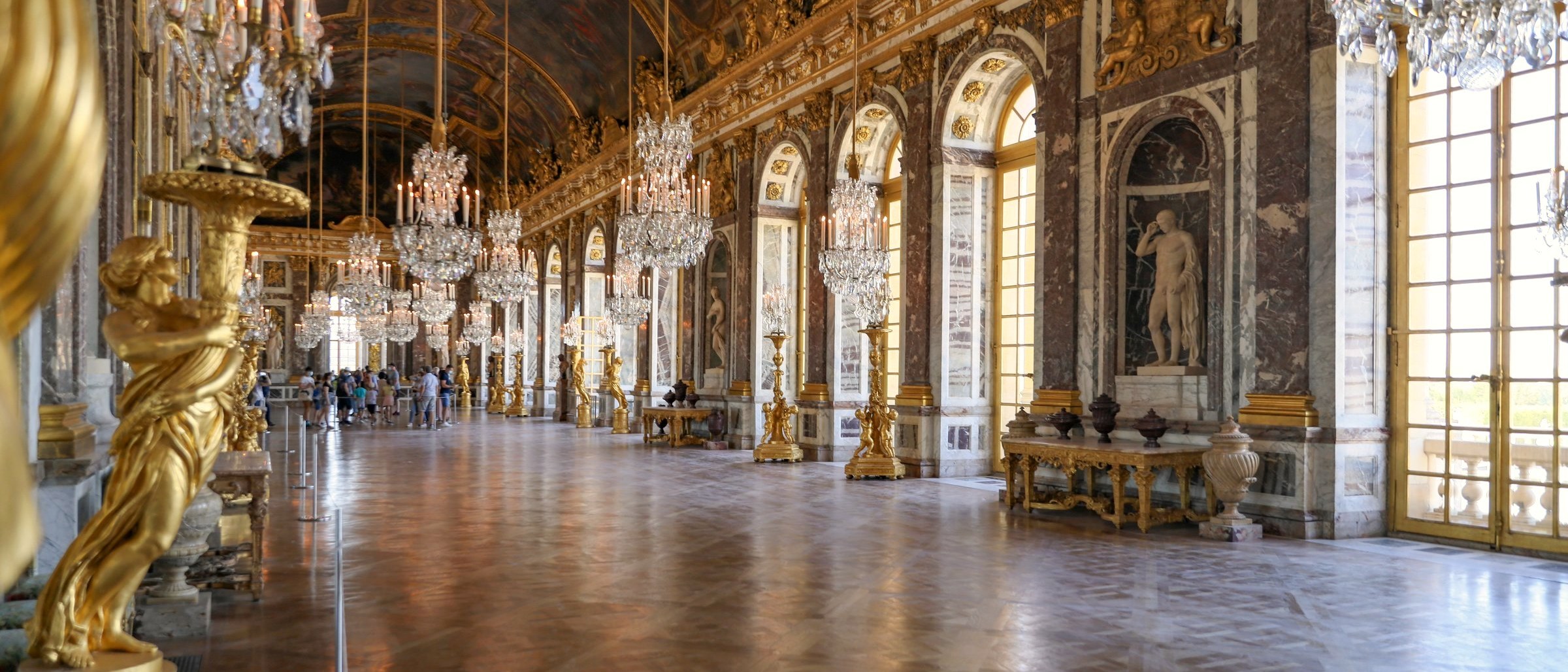Galerie des Glaces du château de Versailles — destination chauffeur privé Paris