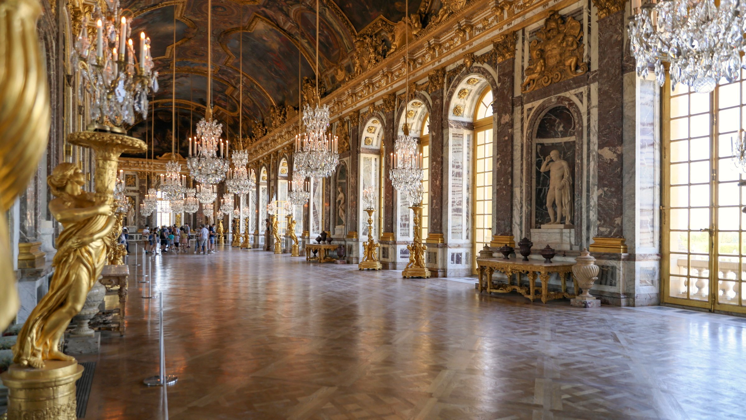 Ch&acirc;teau de Versailles &mdash; galerie des Glaces, chauffeur priv&eacute; Paris