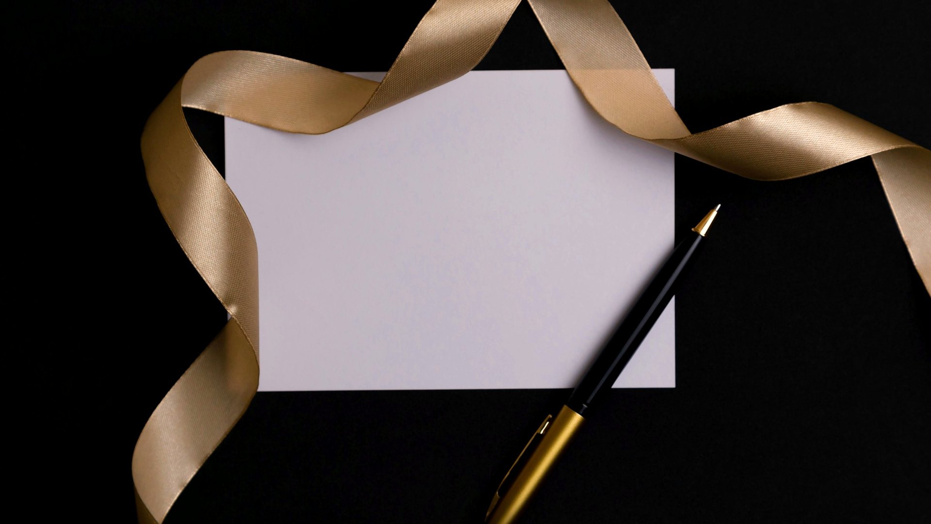 Carte cadeau Precellence — ruban or, offrir un chauffeur privé