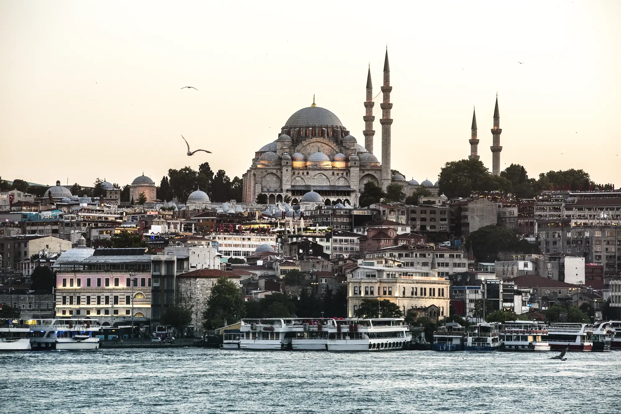 Süleymaniye Camii, Haliç manzarası — Precellence Mercedes V-Class özel şoför İstanbul'da