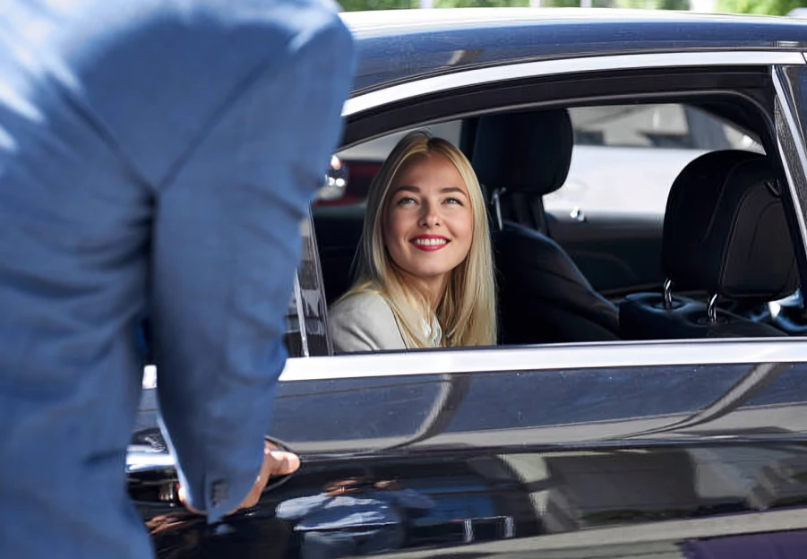 Tesla on night road — Serenity